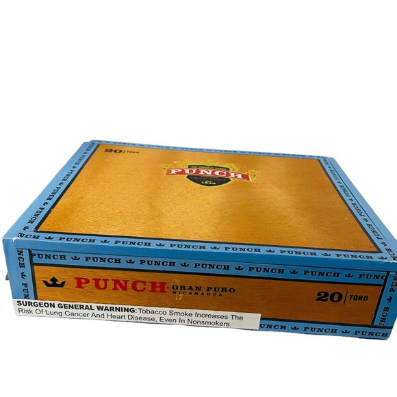 Punch Gran Puro Nicaragua Wooden Cigar Box 20 Count 1840 Vintage Style Storage - Picture 4 of 10